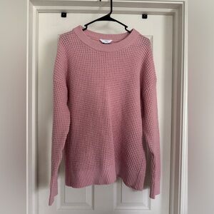Time and Tru Women's Textured Pink Sweater